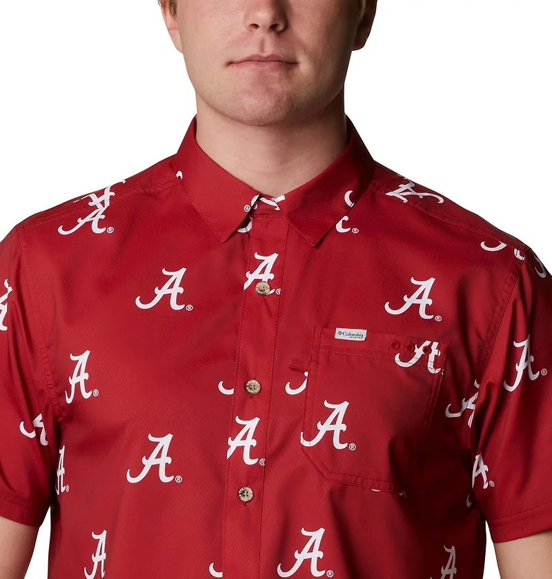 Columbia Sportswear Men's University of Alabama CLG Super Slack Tide™ Logo Print Shirt