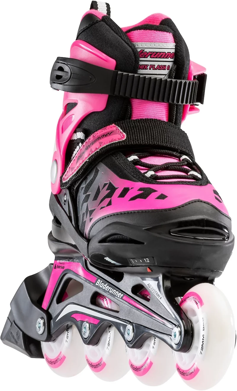 Rollerblade Girls' Phoenix Flash 12J-2 Adjustable LED In-Line Skates