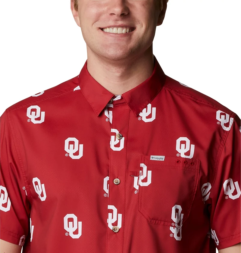 Columbia Sportswear Men's University of Oklahoma CLG Super Slack Tide™ Logo Print Shirt