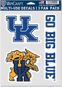 WinCraft University of Kentucky Fan Decals 3-Pack
