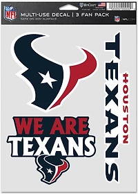 WinCraft Houston Texans Fan Decals 3-Pack