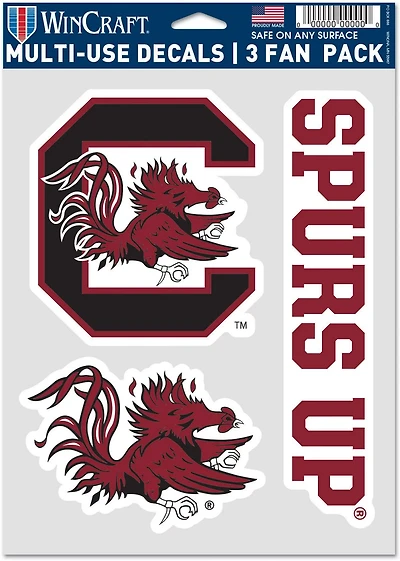 WinCraft University of South Carolina Fan Decals 3-Pack