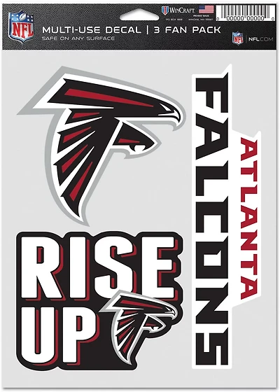 WinCraft Atlanta Falcons Fan Decals 3-Pack