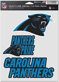 WinCraft Carolina Panthers Fan Decals 3-Pack
