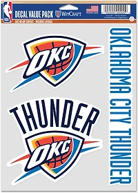 WinCraft Oklahoma City Thunder Fan Decals 3-Pack