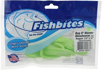 Fishbites Bag O' Worms 1/4 in Bloodworm Bait