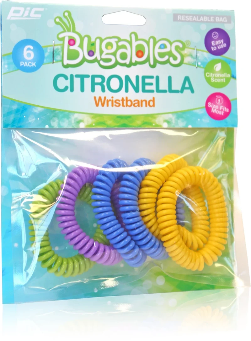 PIC Bugables Citronella Wrist Band 6-Pack