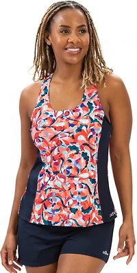 Dolfin Women's Aquashape Print Twist Back Tankini Swim Top
