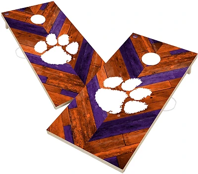 Victory Tailgate Clemson University Solid Wood 2 ft x 4 ft Cornhole Game