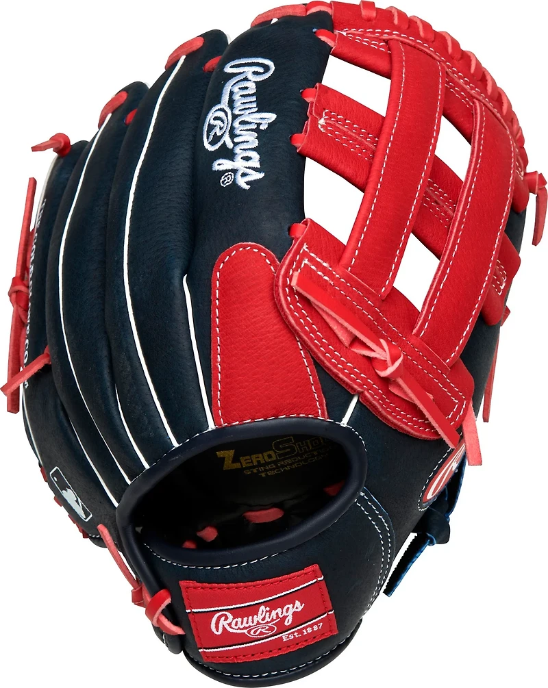 Guantes Rawlings "11.5" Outfield Sure Catch - Azul M Con Rojo