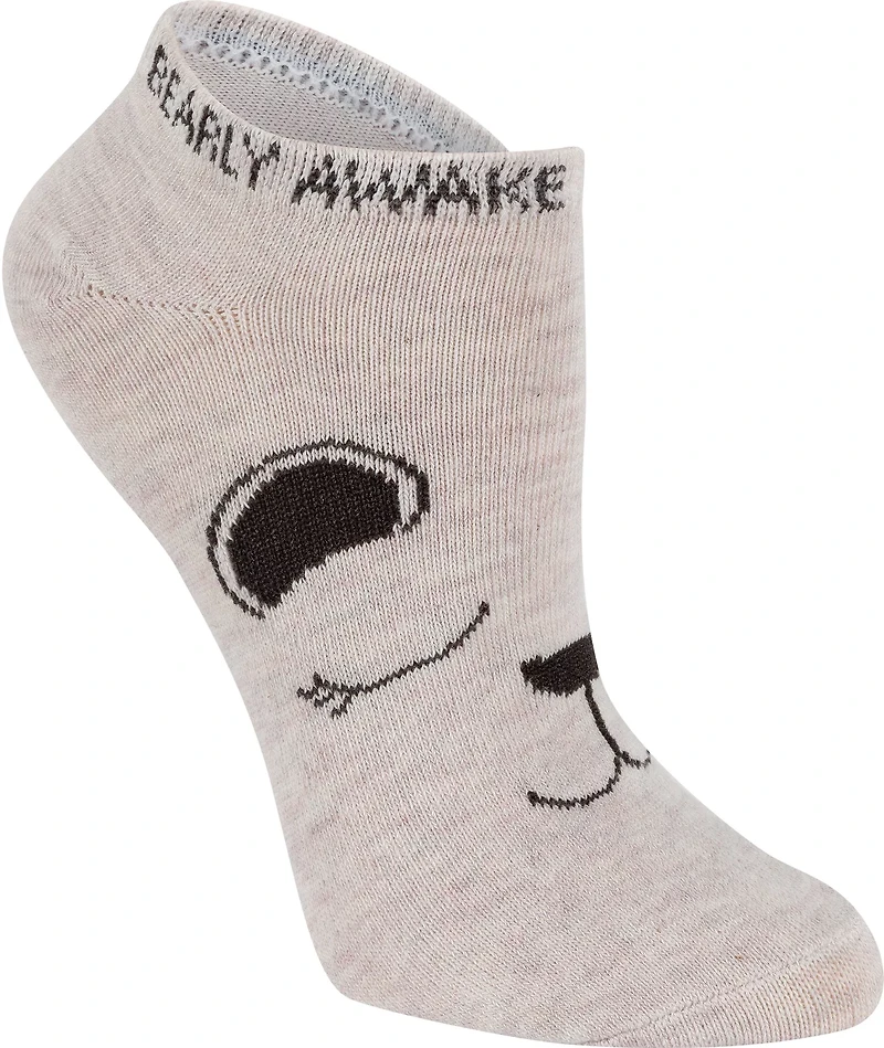 BCG Girls’ Super Soft Sleepy Critters No Show Socks 6 Pack