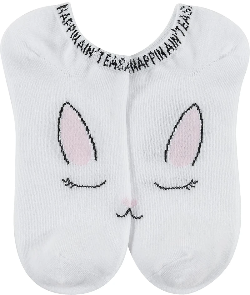 BCG Girls’ Super Soft Sleepy Critters No Show Socks 6 Pack