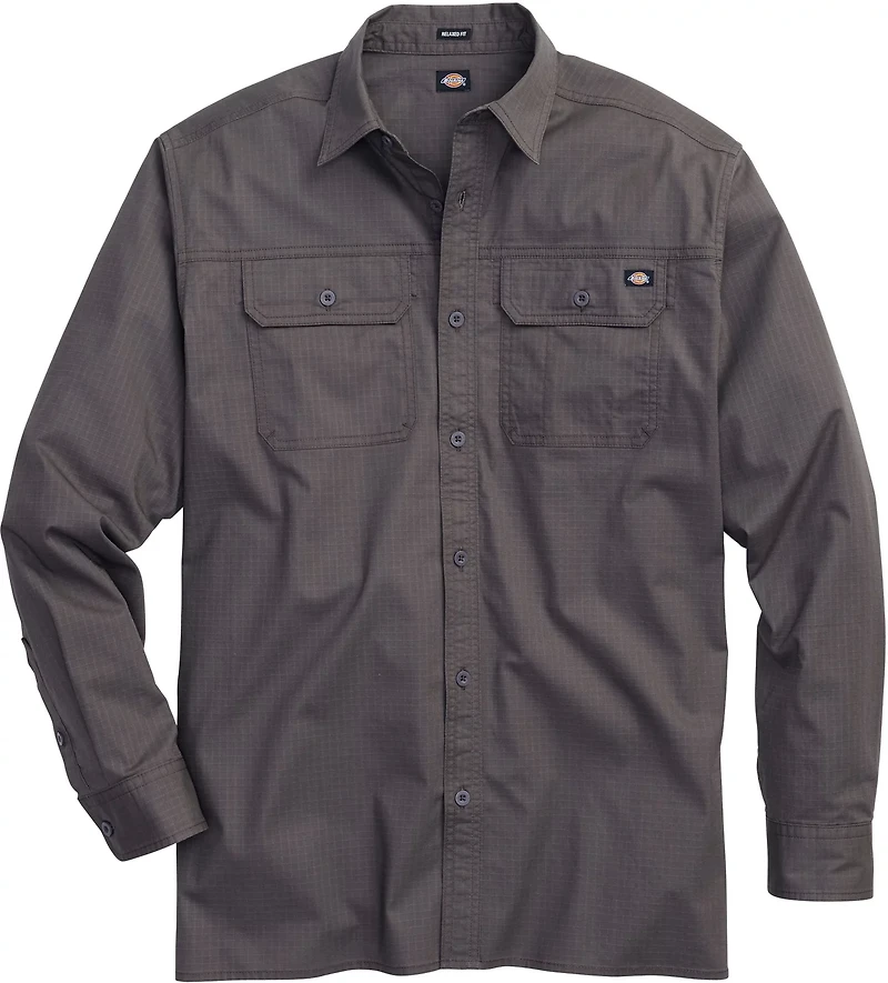 Dickies Men's FLEX Ripstop Long Sleeve Plaid Shirt