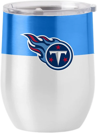 Logo Tennessee Titans 16 oz Curved Stainless Steel Colorblock Tumbler