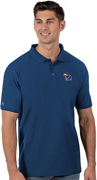 Antigua Men's University of Kansas Legacy Pique Polo Shirt