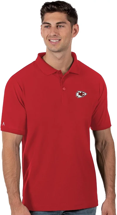Antigua Men's Kansas City Chiefs Legacy Short Sleeve Polo Shirt