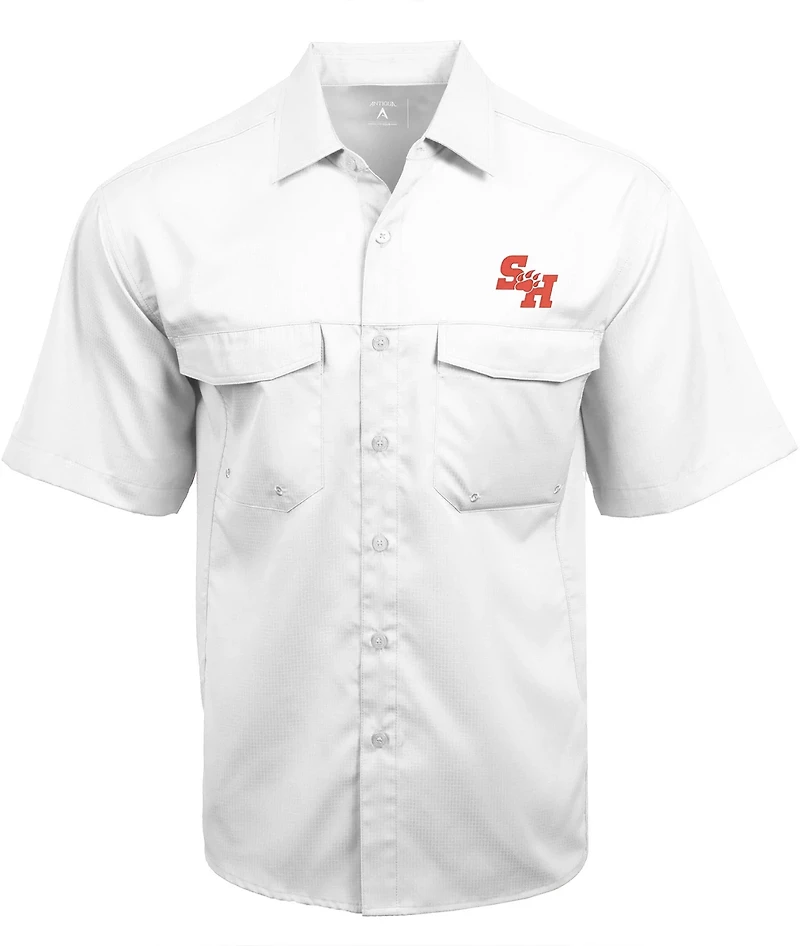 Antigua Men's Sam Houston State University Game Day Fishing Short Sleeve Shirt