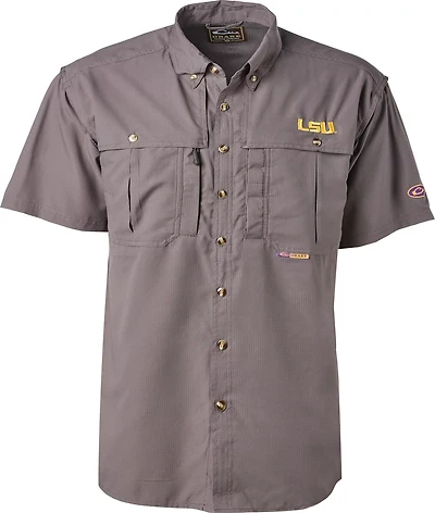 Drake Men's Louisiana State University Flyweight Wingshooter Short Sleeve Shirt