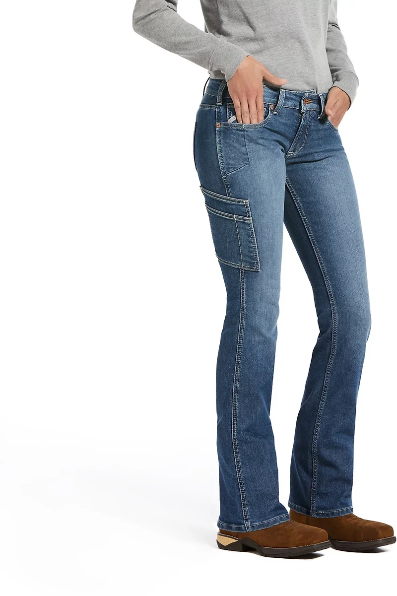 Ariat Women's Plus Rebar DuraStretch Raven Boot Cut Jeans