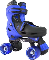 NEON Boys' Adjustable Light-Up Quad Skates