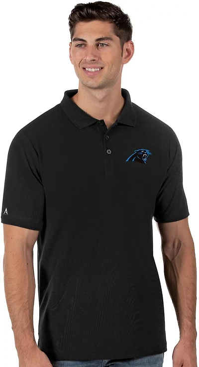 Antigua Men's Carolina Panthers Legacy Short Sleeve Polo Shirt