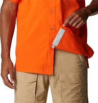 Columbia Sportswear Men's Clemson University Slack Tide Flag Camp Button Down Shirt