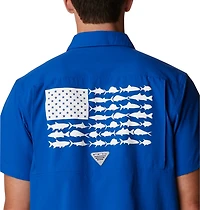 Columbia Sportswear Men's University of Kentucky Slack Tide Flag Camp Button Down Shirt