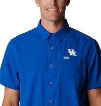 Columbia Sportswear Men's University of Kentucky Slack Tide Flag Camp Button Down Shirt