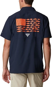 Columbia Sportswear Men's Auburn University Slack Tide Flag Camp Button Down Shirt