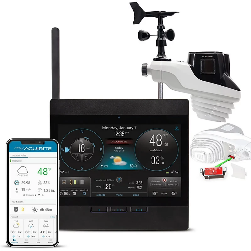 AcuRite Atlas Weather Station with Direct-to-WiFi Display and Lightning Detection
