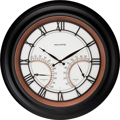AcuRite Illuminated LED Decorative 24 in Outdoor Clock