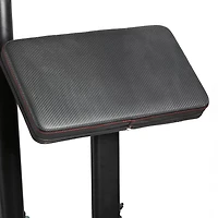 PRCTZ Adjustable Weight Bench with Olympic Squat Rack, Arm and Leg Developer, and Preacher Pad