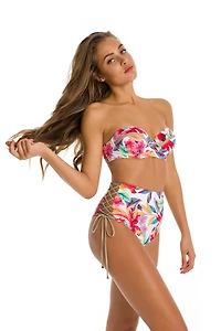 Miraclesuit Juniors'  Kiki Rio Marin Lace Down Swim High Waist Bottoms