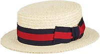 Scala Pronto Men's Braided Laichow Boater Hat