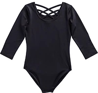 Rainbeau Moves Girls' Criss Cross Strap 3/4 Sleeve Leotard