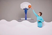 O'Rageous 2-in-1 Basketball and Volleyball Poolside Game Set