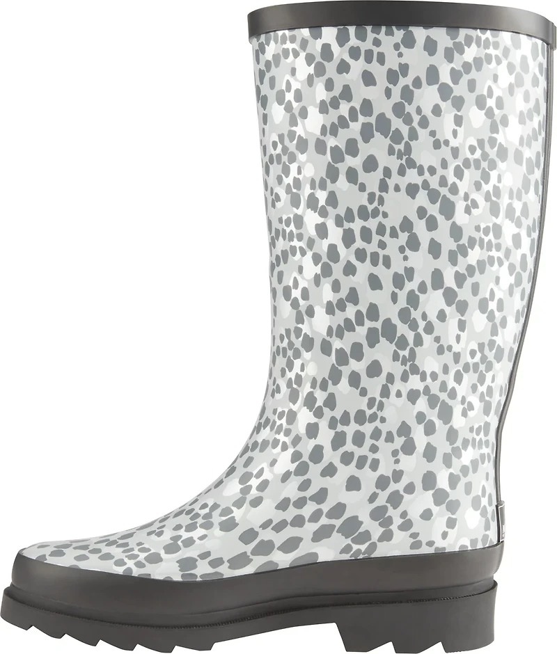Magellan Outdoors Women's Silver Animal Calf Rubber Boots