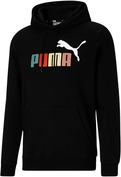 PUMA Men's Essential++ Color Big Logo Fleece Hoodie