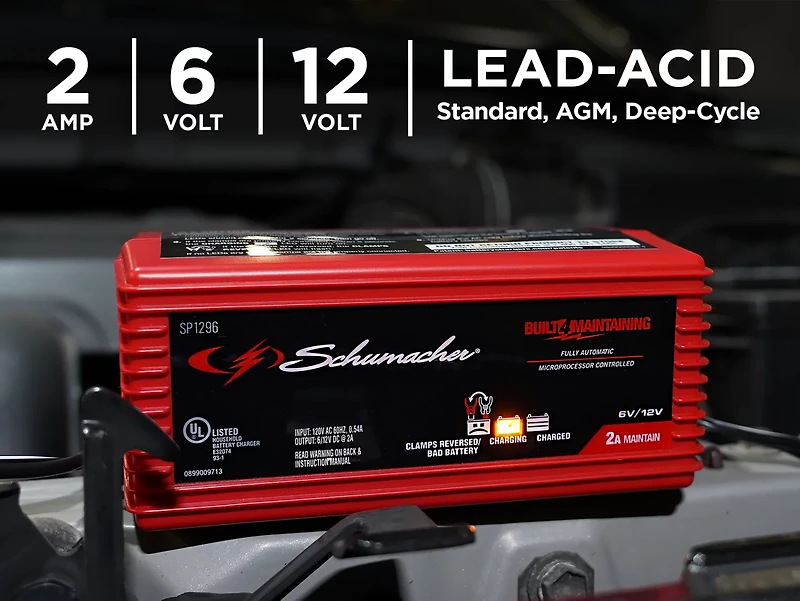 Schumacher Electric SP1296 6V 12V Automatic Battery Maintainer