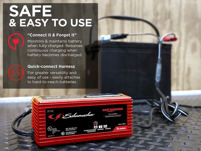 Schumacher Electric SP1296 6V 12V Automatic Battery Maintainer