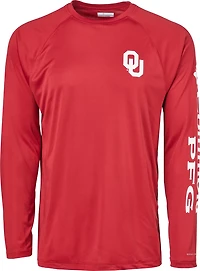 Columbia Sportswear Men's University of Oklahoma PFG Terminal Tackle Big Long Sleeve T-shirt