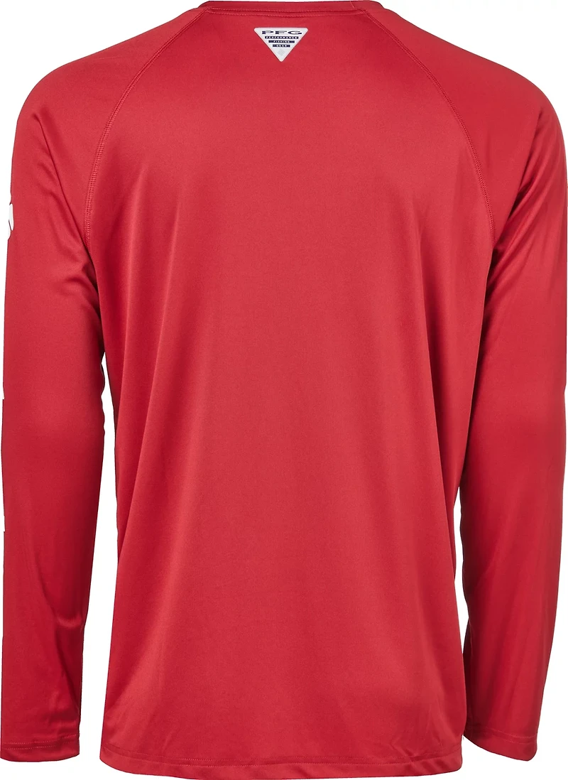 Columbia Sportswear Men's University of Oklahoma PFG Terminal Tackle Big Long Sleeve T-shirt