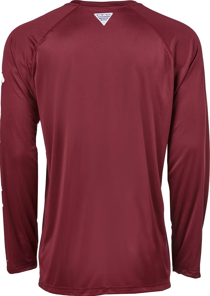 Columbia Sportswear Men's Texas A&M University PFG Terminal Tackle Big Long Sleeve T-shirt