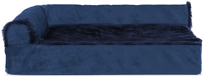 FurHaven Deluxe Velvet Chaise Lounge Medium Pet Bed