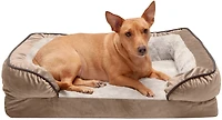 FurHaven Perfect Comfort Velvet Waves Sofa Pet Bed