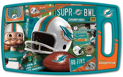 YouTheFan Miami Dolphins Retro Series Cutting Board