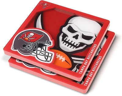 YouTheFan Tampa Bay Buccaneers 3D Series Coasters 2-Pack