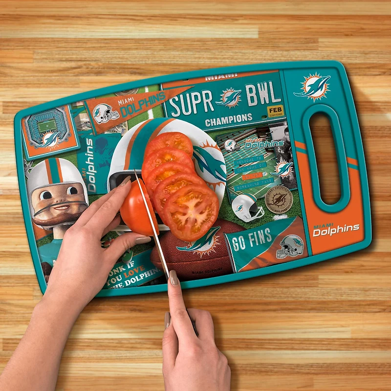 YouTheFan Miami Dolphins Retro Series Cutting Board