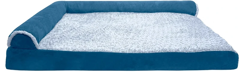 FurHaven Jumbo Plus 2-Tone Faux Fur Pet Dog Bed