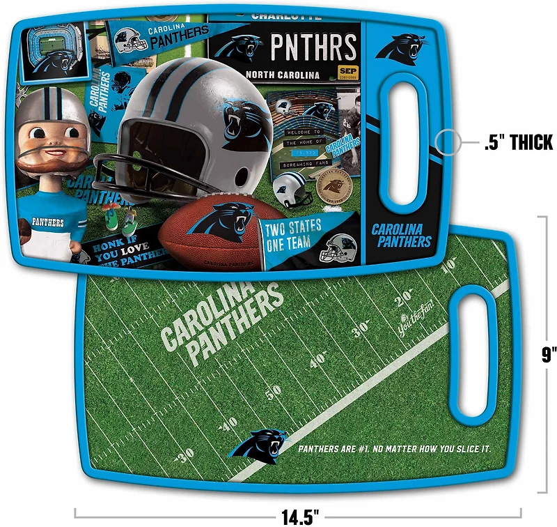 YouTheFan Carolina Panthers Retro Series Cutting Board
